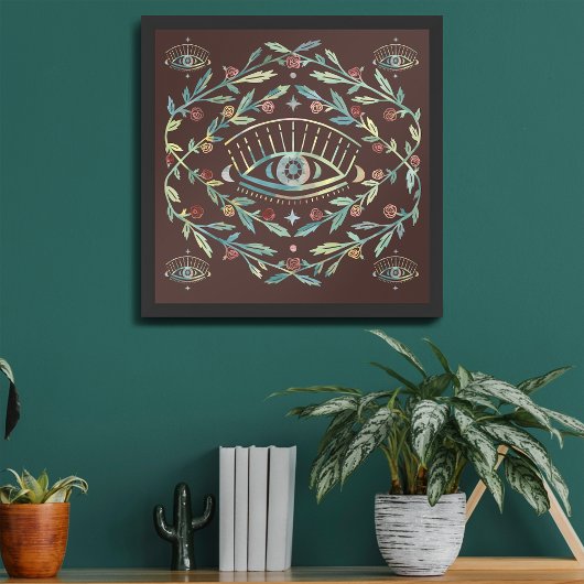 Mystical Eye Rozen Tines Magical Boho Colorful Poster