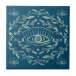 Mystical Eye Rozen Tines Magical Boho Colorful Tegeltje<br><div class="desc">Deze hand maakte patroon maakt een geweldige huisdecor punt. Bekijk mijn winkel voor meer of laat me weten of je iets op maat wilt.</div>
