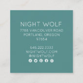 Mystical Eye Rozen Tines Magical Boho Colorful Vierkante Visitekaartje (Achterkant)