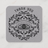 Mystical Eye Rozen Vines Magical Boho Dank u Vierkante Visitekaartje (Voorkant)