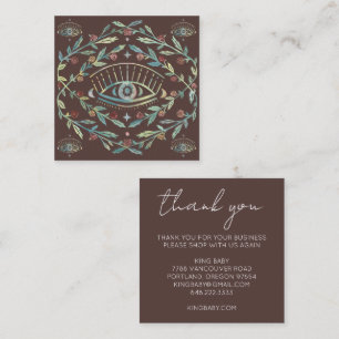 Mystical Eye Rozen Vines Magical Boho DANK U Vierkante Visitekaartje