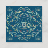 Mystical Eye Rozen Vines Magical Boho DANK U Vierkante Visitekaartje (Voorkant)