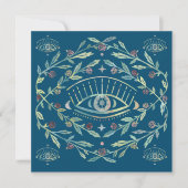 Mystical Eye Rozen Vines Magical Boho Square Card (Voorkant)