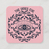 Mystical Eye Rozen Vines Magical Boho Vierkante Visitekaartje (Voorkant)