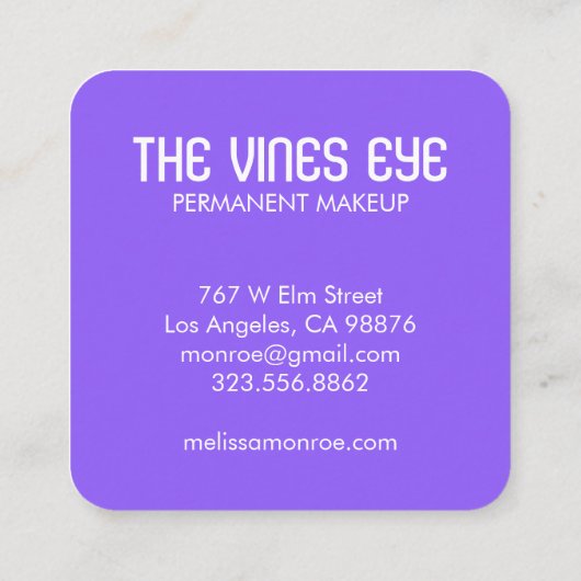 Mystical Eye Rozen Vines Magical Boho Vierkante Visitekaartje (Achterkant)