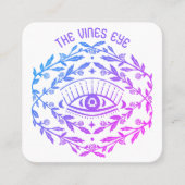 Mystical Eye Rozen Vines Magical Boho Vierkante Visitekaartje (Voorkant)