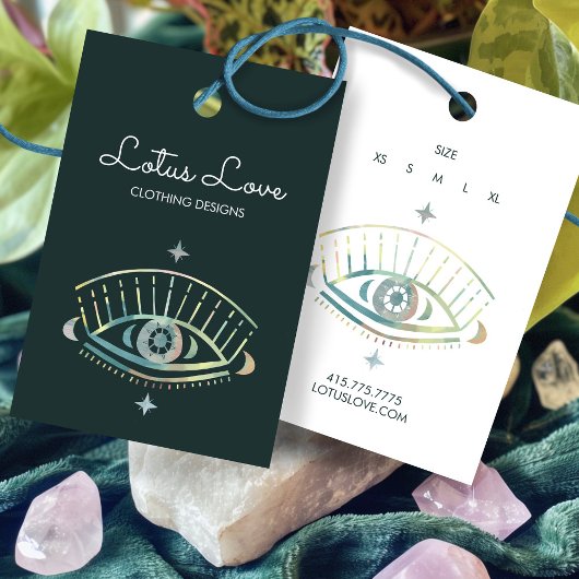 Mystical Eye Size Tag ClothingJewelry Display Card Visitekaartje