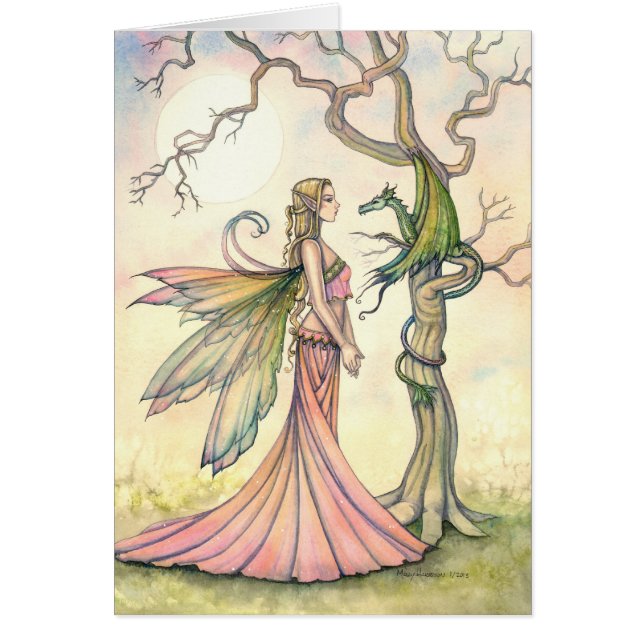 Mystical Fairy and Dragon Fantasy Art (Voorkant)