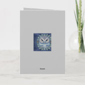 Mystical Fantasy Forest Owl Bedankkaart (Achterkant)