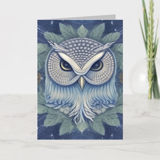 Mystical Fantasy Forest Owl Bedankkaart (Voorkant)