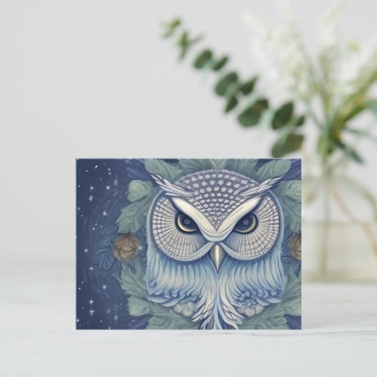 Mystical Fantasy Forest Owl Briefkaart (Staand voorkant)
