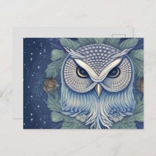 Mystical Fantasy Forest Owl Briefkaart (Voorkant / Achterkant)