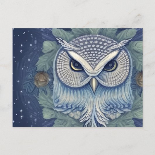 Mystical Fantasy Forest Owl Briefkaart (Voorkant)