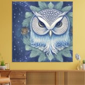 Mystical Fantasy Forest Owl Canvas Afdruk (Insitu (Woonkamer))
