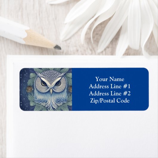 Mystical Fantasy Forest Owl Etiket (Insitu)