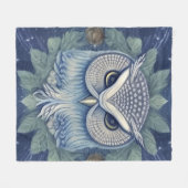 Mystical Fantasy Forest Owl Fleece Deken (Voorkant (Horizontaal))