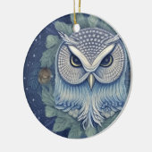 Mystical Fantasy Forest Owl Keramisch Ornament (Links)