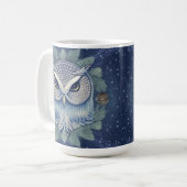 Mystical Fantasy Forest Owl Koffiemok (Voorkant links)