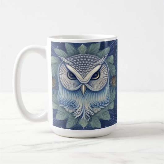 Mystical Fantasy Forest Owl Koffiemok (Links)