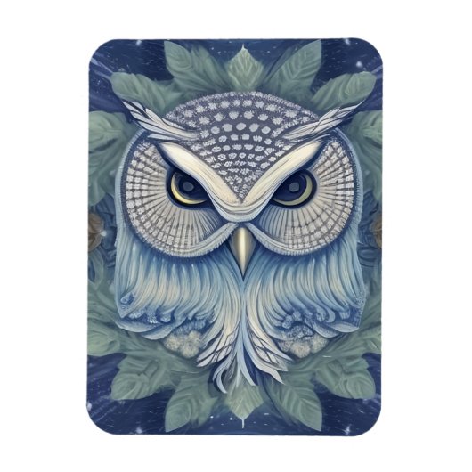 Mystical Fantasy Forest Owl Magneet (Verticaal)
