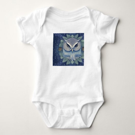 Mystical Fantasy Forest Owl Romper (Voorkant)