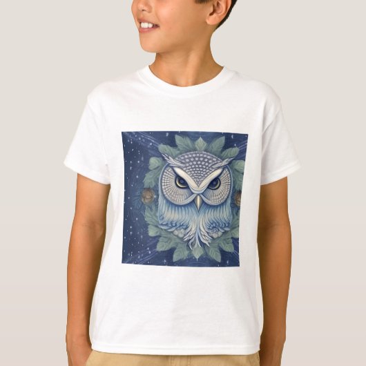 Mystical Fantasy Forest Owl T-shirt (Voorkant)