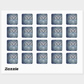 Mystical Fantasy Forest Owl Vierkante Sticker (Vel)
