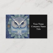 Mystical Fantasy Forest Owl Visitekaartje (Voorkant)