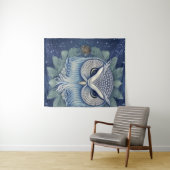 Mystical Fantasy Forest Owl Wandkleed (In Situ (horizontaal))