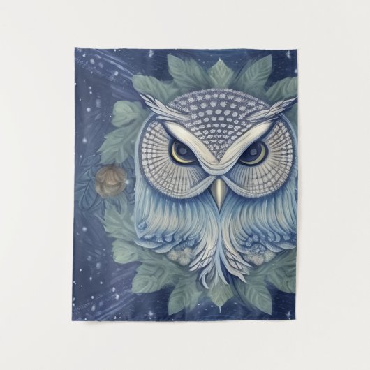 Mystical Fantasy Forest Owl Wandkleed (Voorkant)