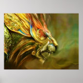 Mystical Fantasy Lion's Head Profile Poster (Voorkant)