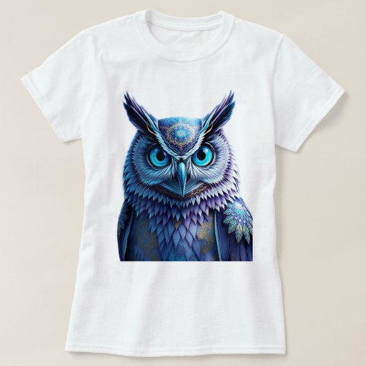 Mystical Fantasy Owl T-Shirt | Spiritual Mandala (Design voorkant)