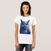 Mystical Fantasy Owl T-Shirt | Spiritual Mandala (Voorkant volledig)