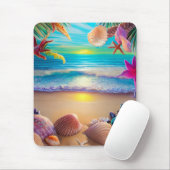 Mystical fantasy strand sunset with tropische flow muismat (Met muis)