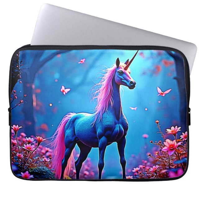 Mystical Fantasy Unicorn Art Laptop Sleeve (Voorkant)