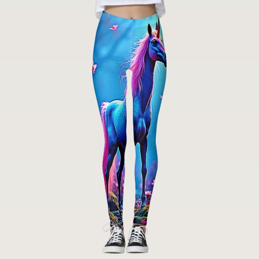 Mystical Fantasy Unicorn Art Leggings (Voorkant)