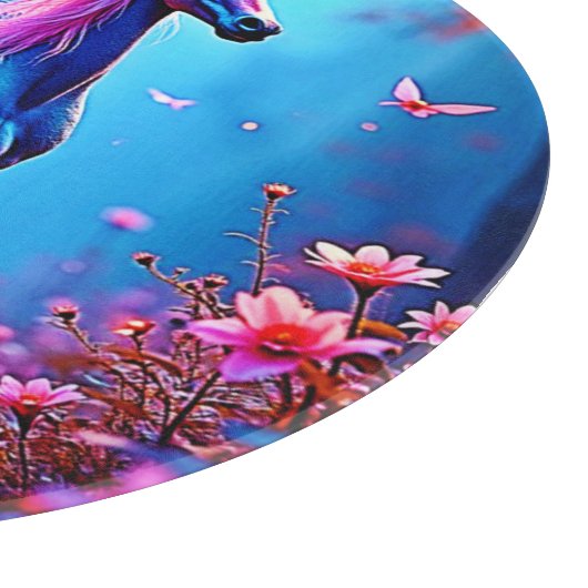 Mystical Fantasy Unicorn Art Snijplank (Hoek)