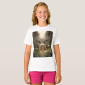 Mystical Fantasy Wolf Guardian Anime T-shirt (Voorkant volledig)