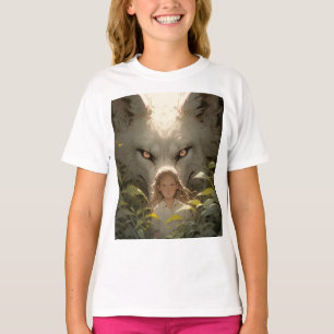 Mystical Fantasy Wolf Guardian Anime T-shirt