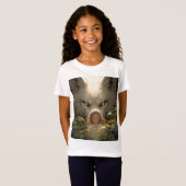 Mystical Fantasy Wolf Guardian Anime T-shirt (Voorkant volledig)