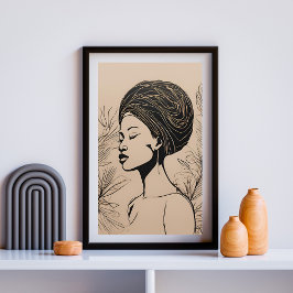 Mystical Feminine African Vibe Poster
