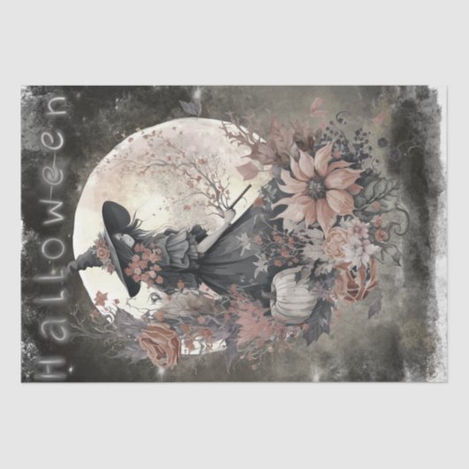 Mystical Floral Witch Tissuepapier (Voorkant)