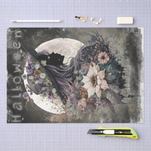Mystical Floral Witch Tissuepapier (Craft)