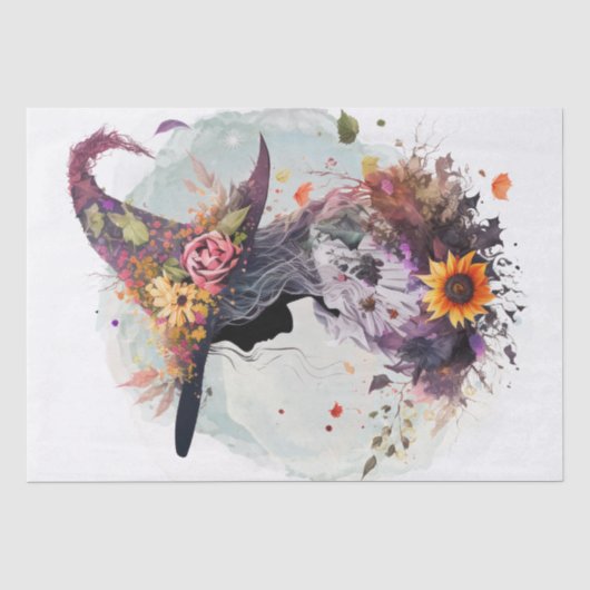 Mystical Floral Witch Tissuepapier (Voorkant)