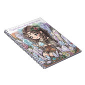 Mystical Flower Child with Quartz Notitieboek (Rechterzijde)