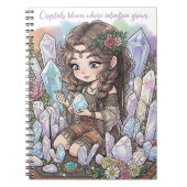 Mystical Flower Child with Quartz Notitieboek (Voorkant)