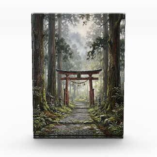 Mystical forest and torii gate that symbolizes it fotoblokken