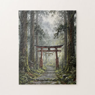 Mystical forest and torii gate that symbolizes it legpuzzel