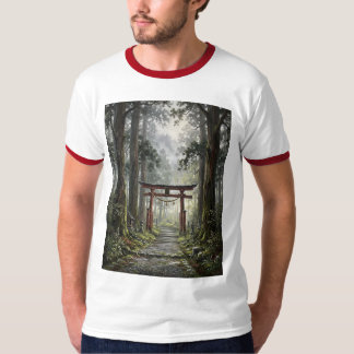 Mystical forest and torii gate that symbolizes it t-shirt