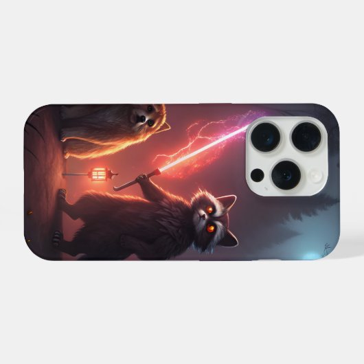 Mystical Forest Battle Animals Art iPhone Hoesje (Achterkant horizontaal)